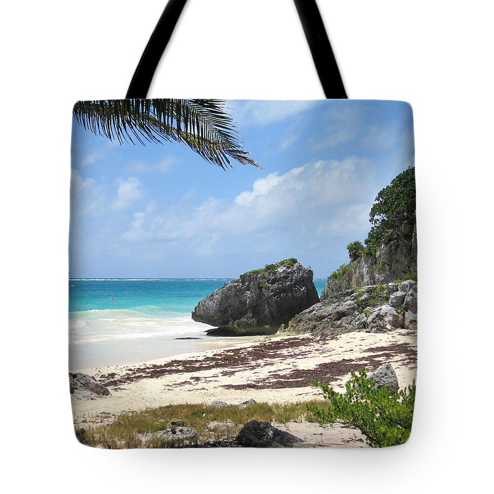 Beach Tote Bag featuring the photograph Tulum Beach by Christopher Spicer