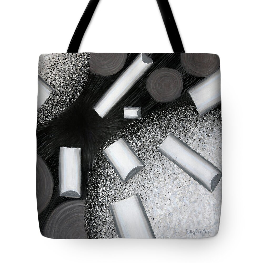  Tote Bag featuring the painting Tumbling by Polly Castor