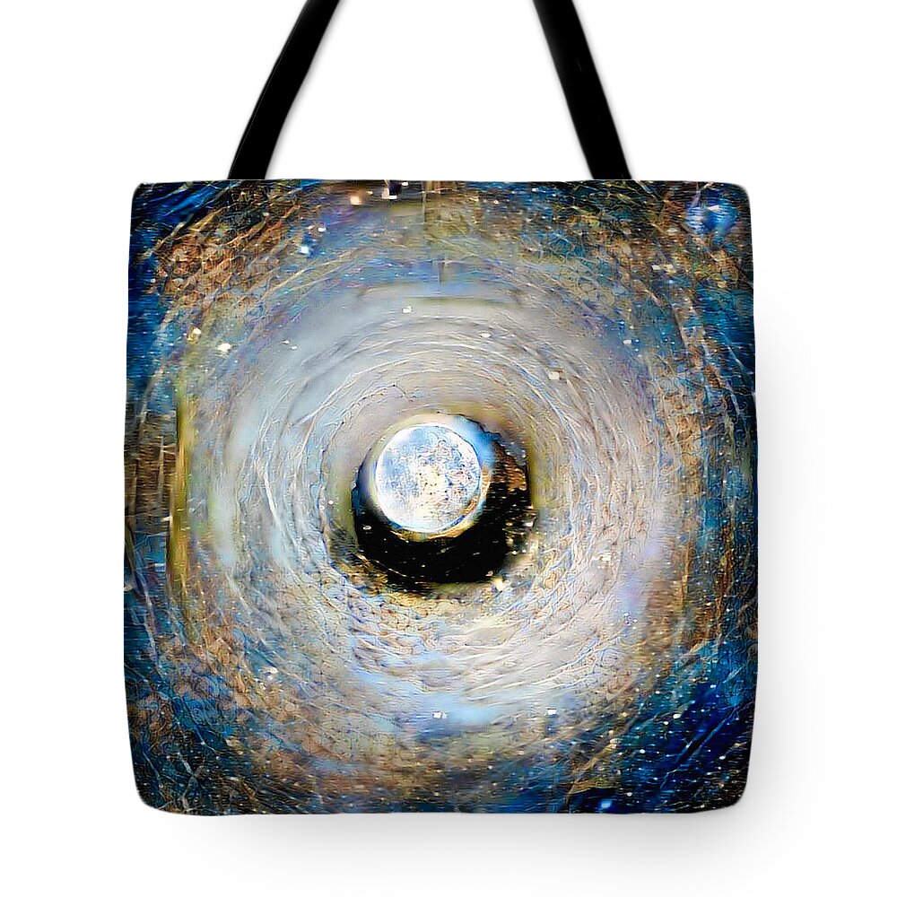 Canvas Tote Bag featuring the digital art Tunnel to the Moon by Bruce Rolff