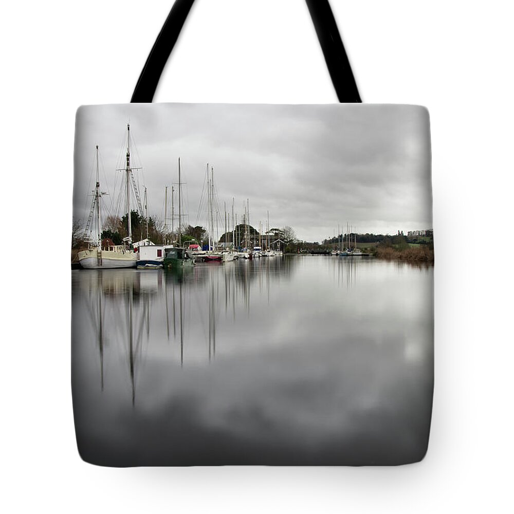 Exeter Canal Tote Bag featuring the photograph Turf locks on Exeter Canal by Pete Hemington