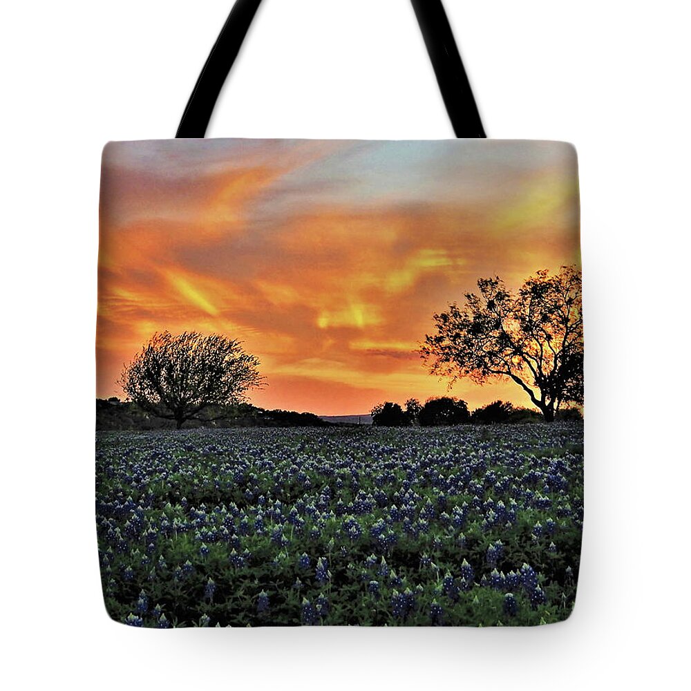 Sunset Tote Bag featuring the photograph Turkey Bend sunset by Jerry Connally