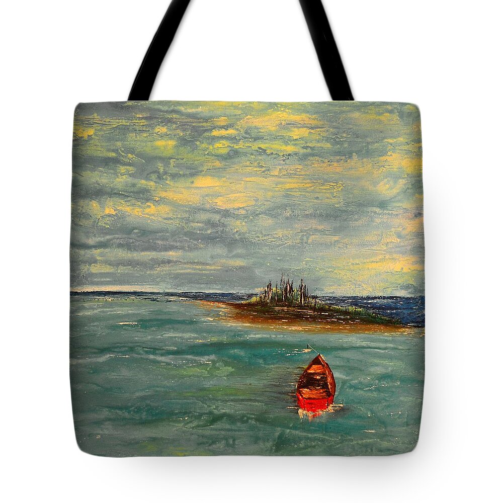 Ocean Tides Tote Bag featuring the painting Turtle Bay by MiMi Stirn