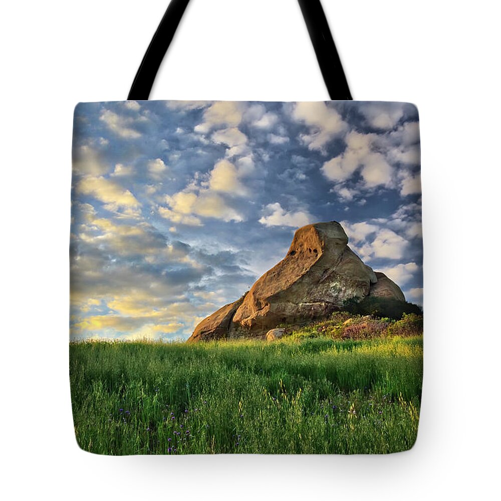 Turtle Rock Tote Bag featuring the photograph Turtle Rock At Sunset 2 by Endre Balogh