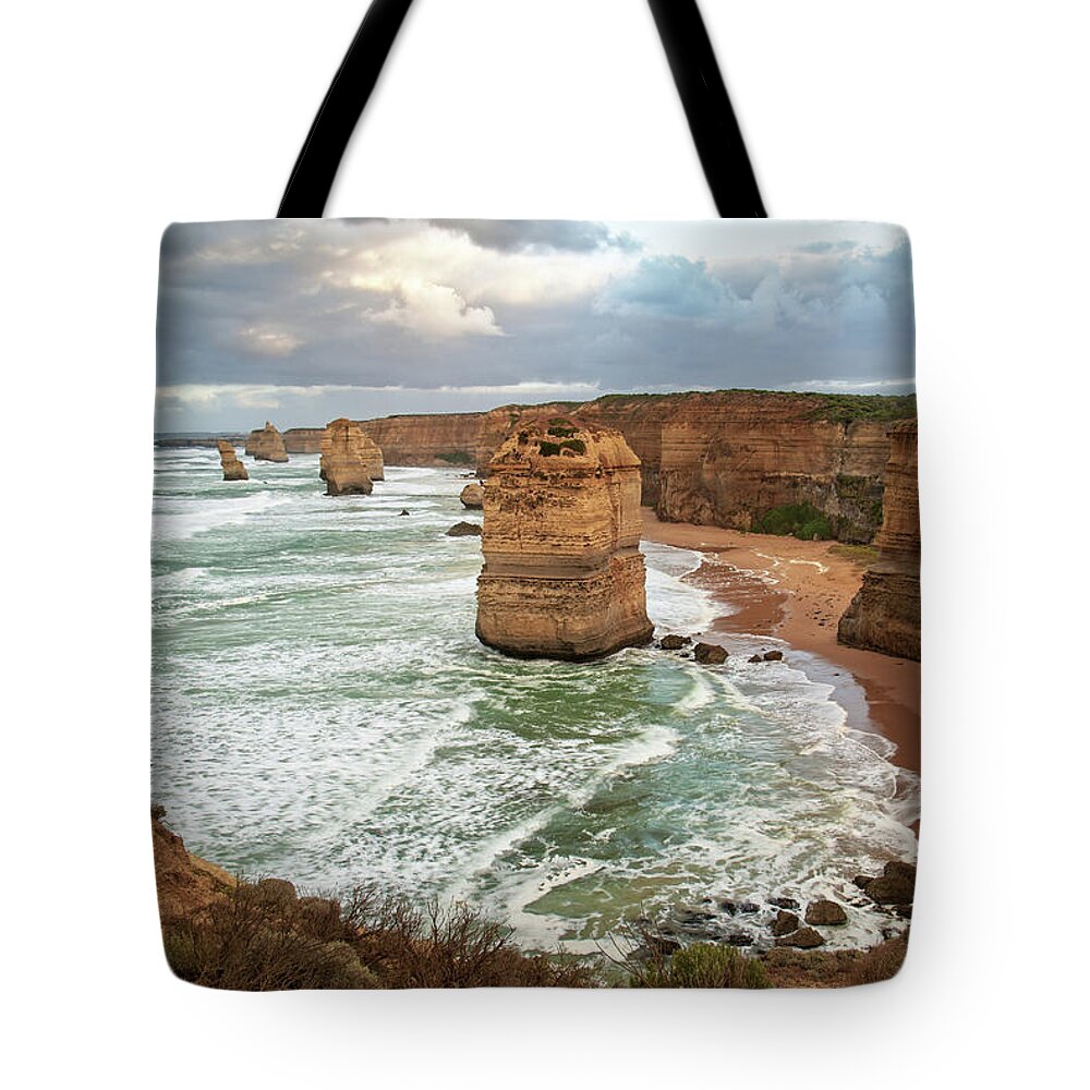 Twelve Apostles Tote Bag featuring the photograph Twelve Apostles by Catherine Reading
