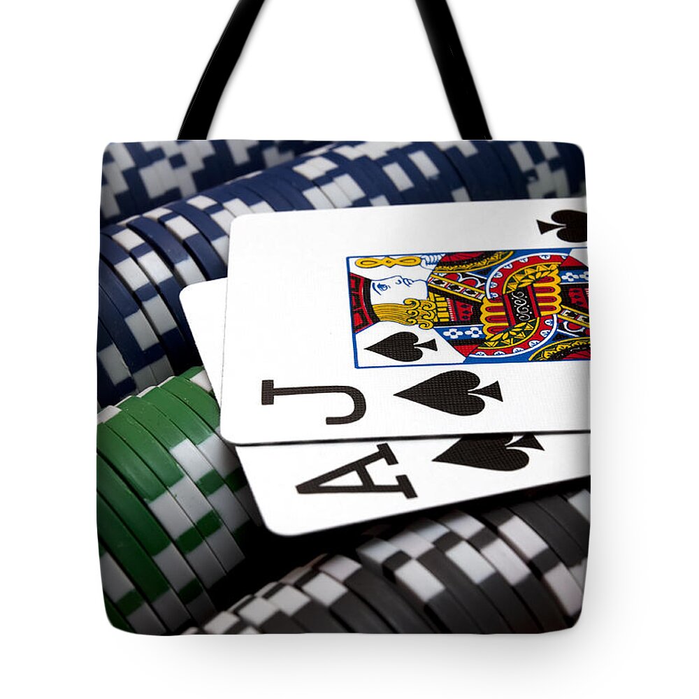 Playing Tote Bag featuring the photograph Twenty One by Ricky Barnard