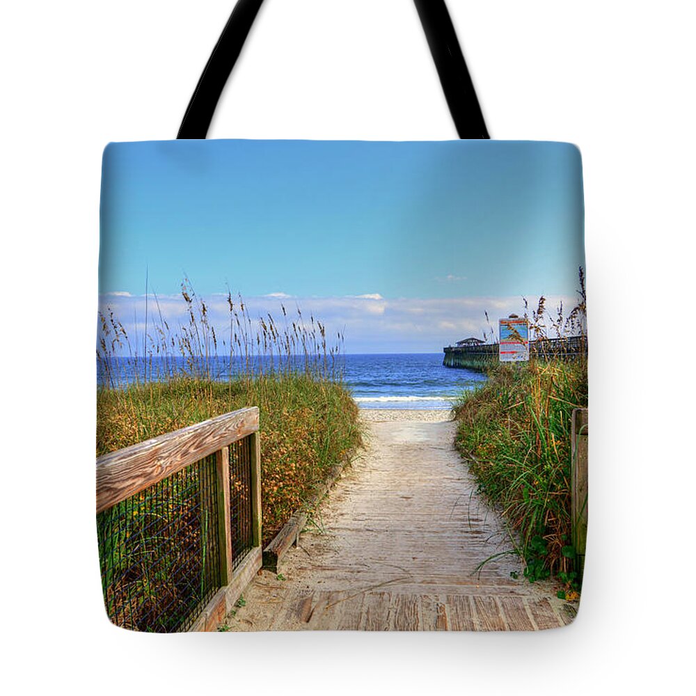 Beach Tote Bag featuring the photograph Twenty Steps From Heaven by Kathy Baccari