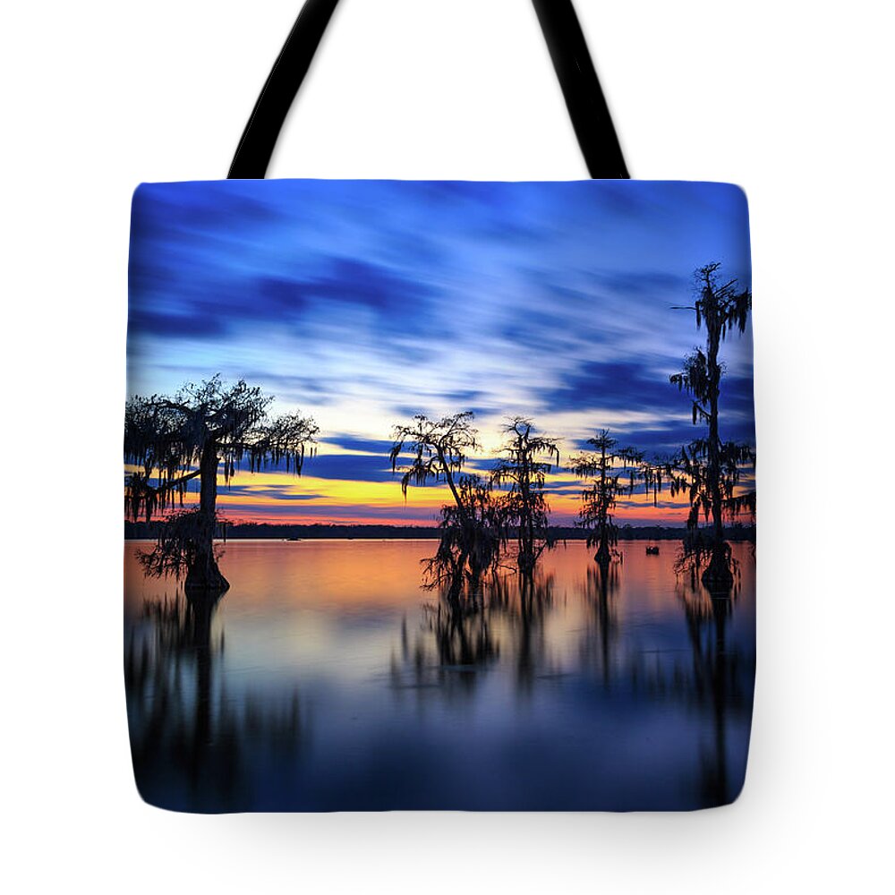 Lake Martin Tote Bag featuring the photograph Twilight on Lake Martin Swamp by Tim Stanley
