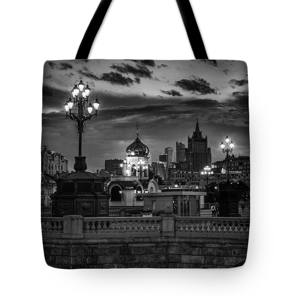 Europe Tote Bag featuring the photograph Twilight. by Usha Peddamatham