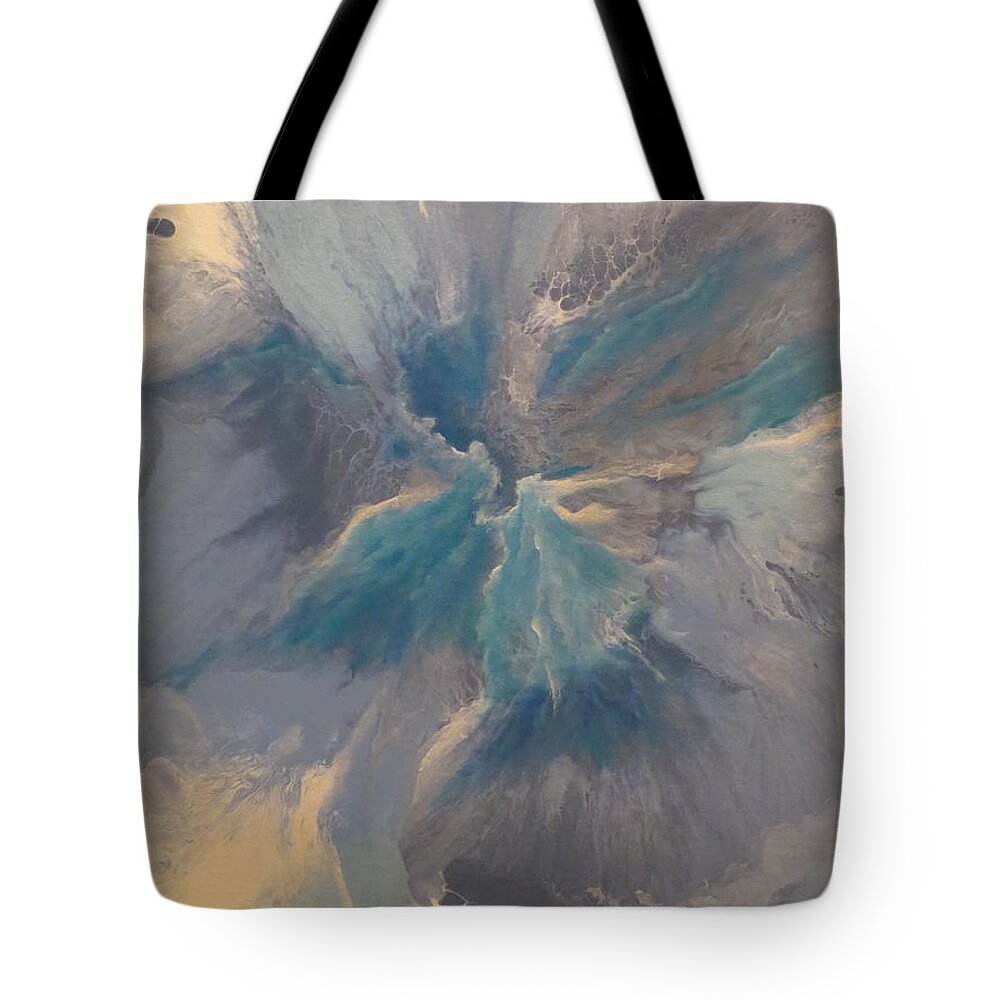 Abstract Tote Bag featuring the painting Twins by Soraya Silvestri
