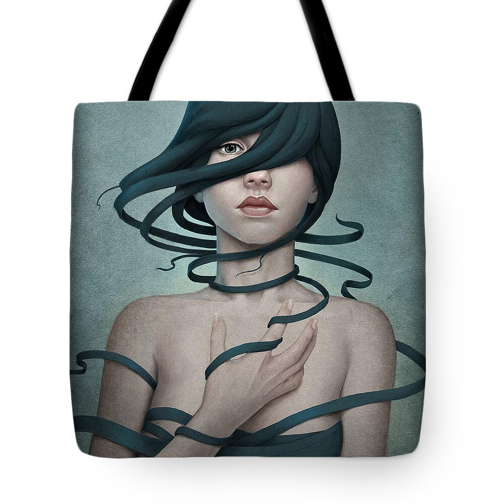 Woman Tote Bag featuring the digital art Twisted by Diego Fernandez