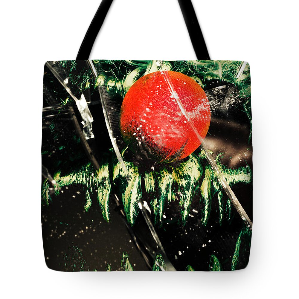Evil Tote Bag featuring the photograph Twisted evil clown portrait by Jorgo Photography