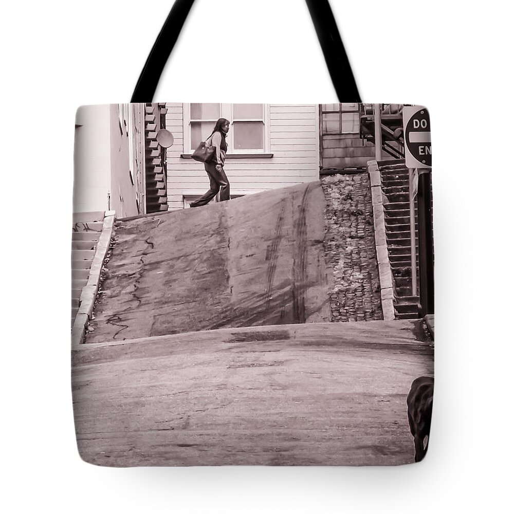  Tote Bag featuring the photograph Twisted Street by James Canning