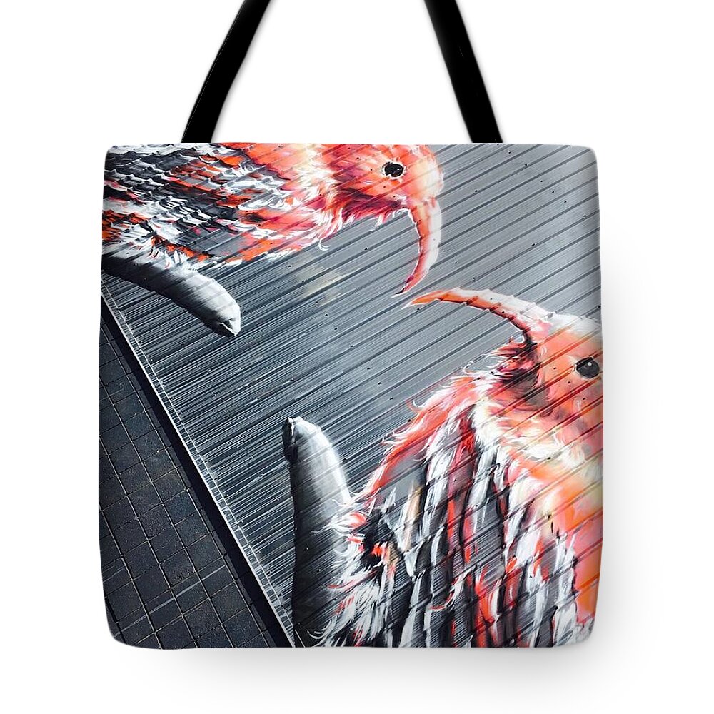 Aloha Tote Bag featuring the photograph Two little birds by Junagenic