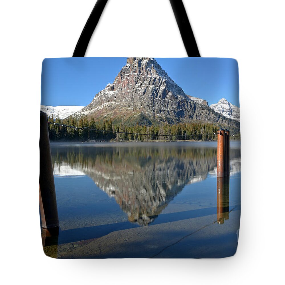  Tote Bag featuring the photograph Two Med Posts Color by Adam Jewell