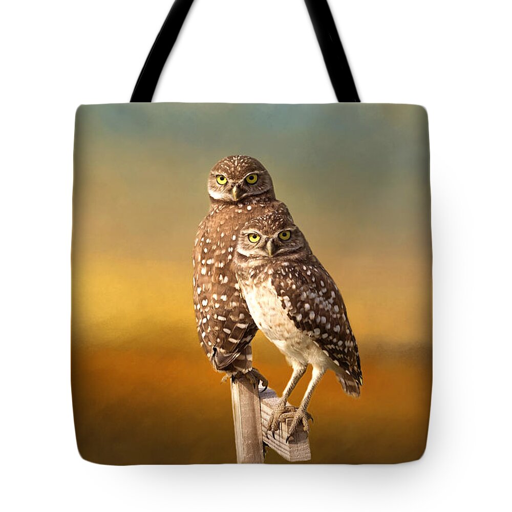 Owl Tote Bag featuring the photograph Two Of Us by Kim Hojnacki