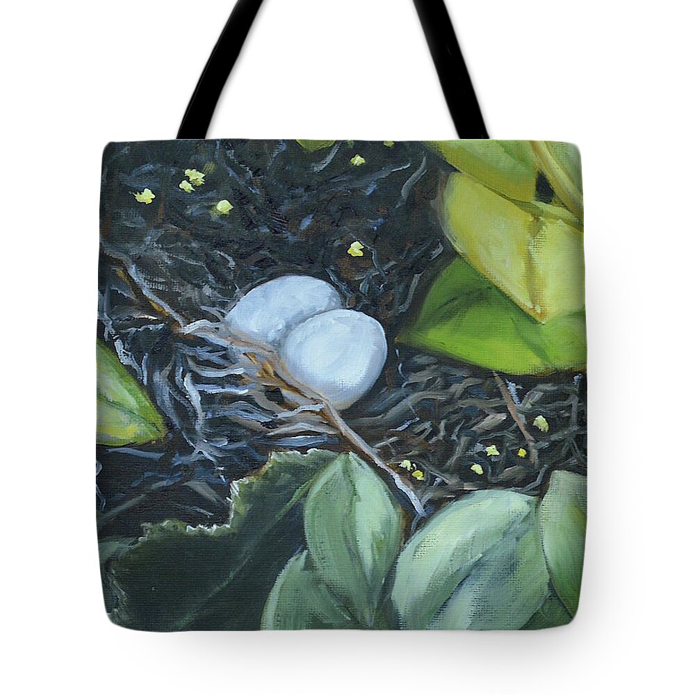 Eggs Tote Bag featuring the painting Two Peas in a Pod by Melissa Torres
