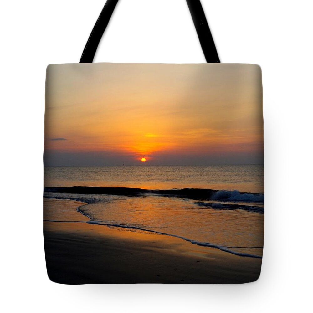 Savannah Tote Bag featuring the photograph Tybee Calm by Julie Pappas