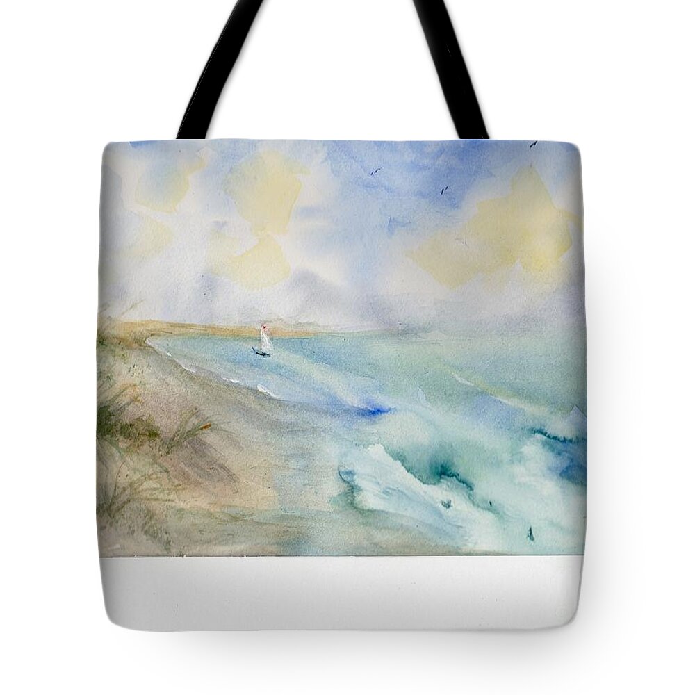 Tybee Tote Bag featuring the painting Tybee Memory by Doris Blessington