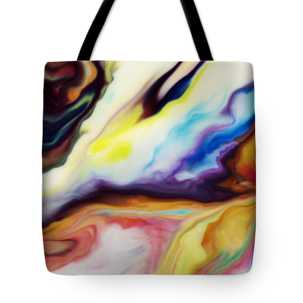 Abstract Tote Bag featuring the photograph Tye dye by Liz Howerton
