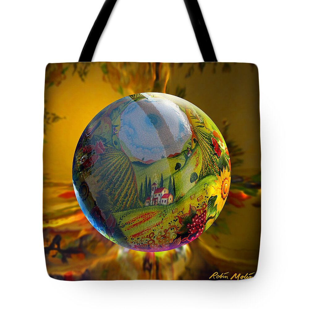 Tuscan Sun Tote Bag featuring the painting Under a Tuscan Sun by Robin Moline