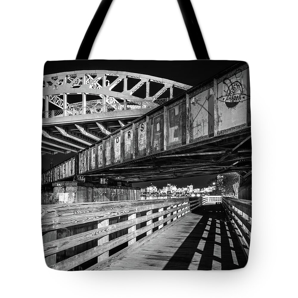 Boston Tote Bag featuring the photograph Under Boston University Bridge by Kristen Wilkinson
