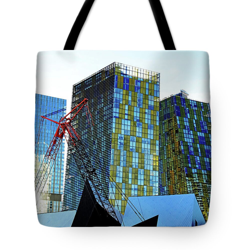 Las Vegas Tote Bag featuring the photograph Under Construction by Debbie Oppermann