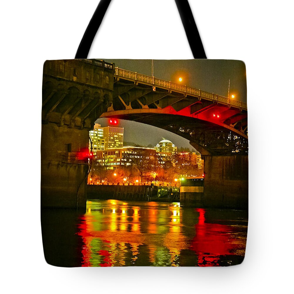Portland Tote Bag featuring the photograph Under the Burnside by Albert Seger