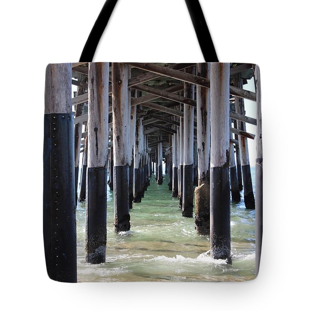 Pier Tote Bag featuring the photograph Under The Pier by Brian Eberly