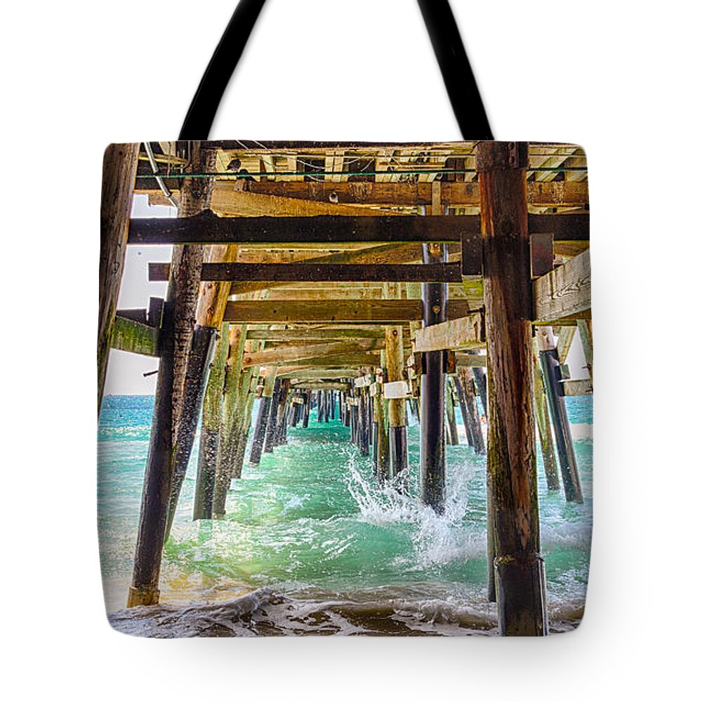 Pier Tote Bag featuring the photograph Under The Pier - San Clemente - California by Bruce Friedman