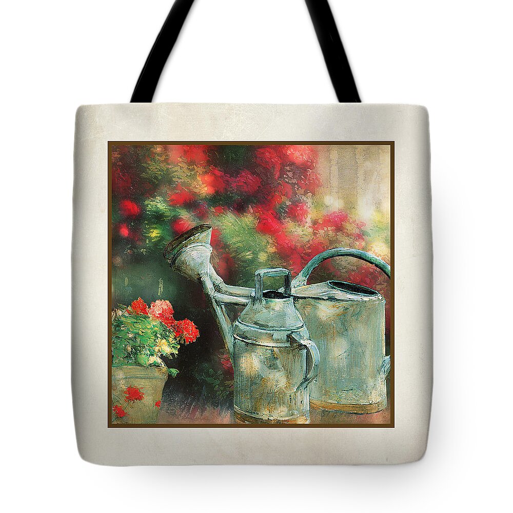 Old Masters Tote Bag featuring the painting Under the Trees by Audrey Jeanne Roberts
