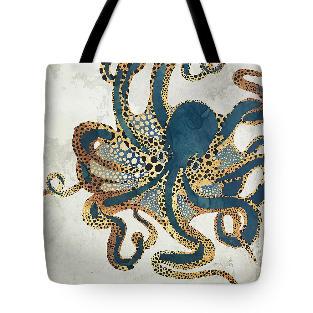 Octopus Tote Bag featuring the digital art Underwater Dream VI by Spacefrog Designs