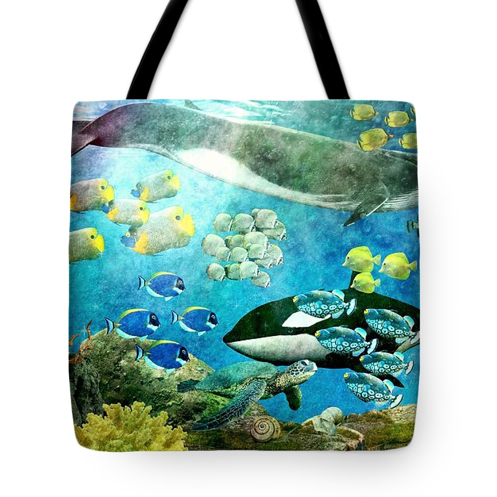 Children Tote Bag featuring the digital art Underwater Magic by Ally White