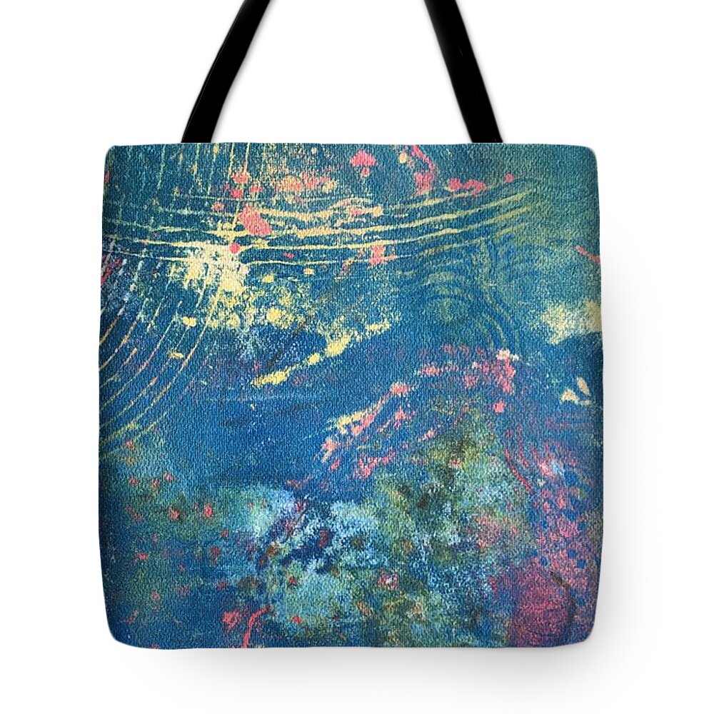 Clay Monoprint Tote Bag featuring the mixed media Unexpected Doorway by Susan Richards