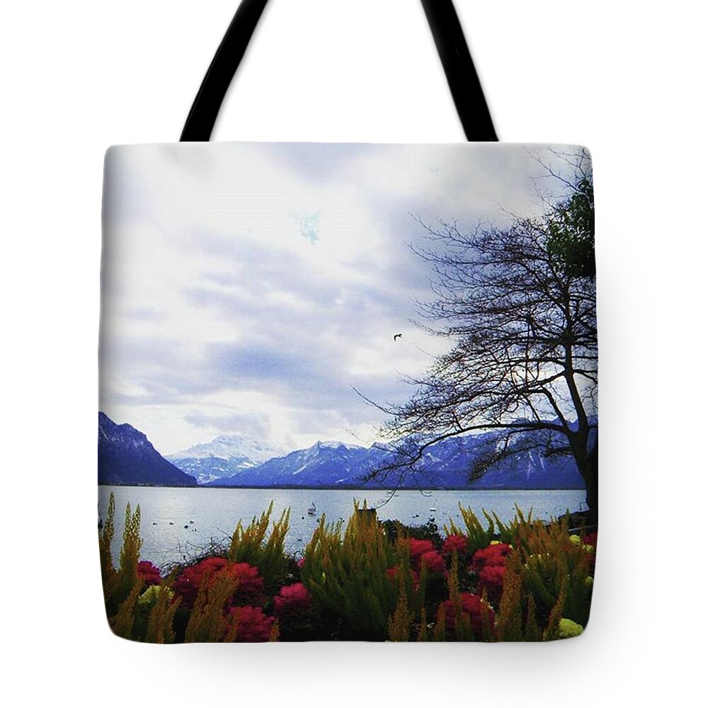 Travel Tote Bag featuring the photograph Unforgettable Swiss Lac Leman by Eva Dobrikova