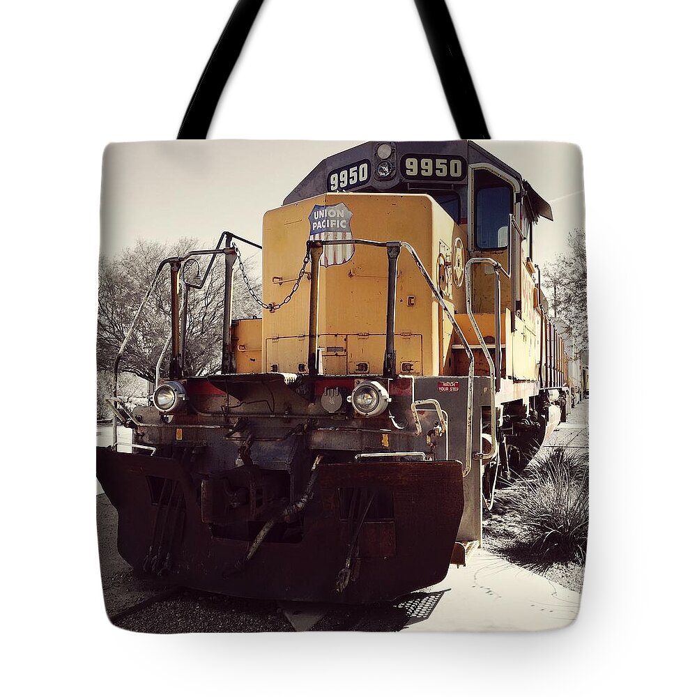 Train Tote Bag featuring the photograph Union Pacific No. 9950 by Brad Hodges