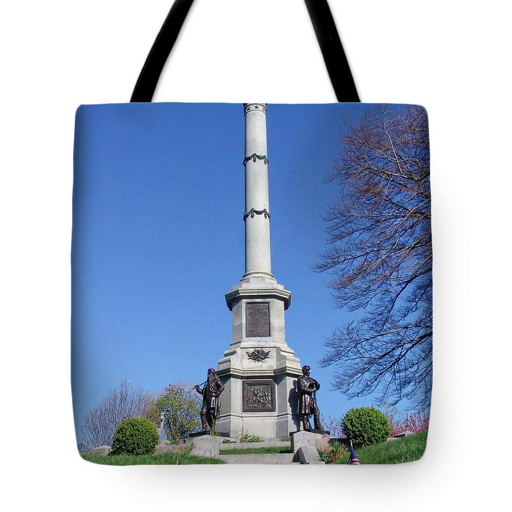 Civil War Tote Bag featuring the photograph Union Soldier Memorial New York City by DiDesigns Graphics