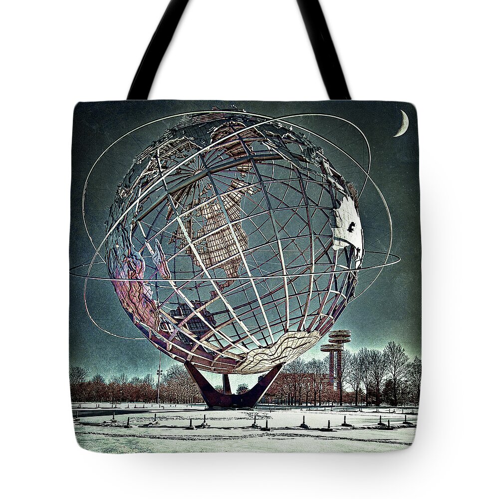 Unisphere Tote Bag featuring the photograph Unisphere by Chris Lord