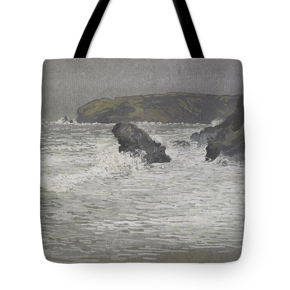 Coastal Scene Tote Bag featuring the painting United Kingdom by Walter Crane