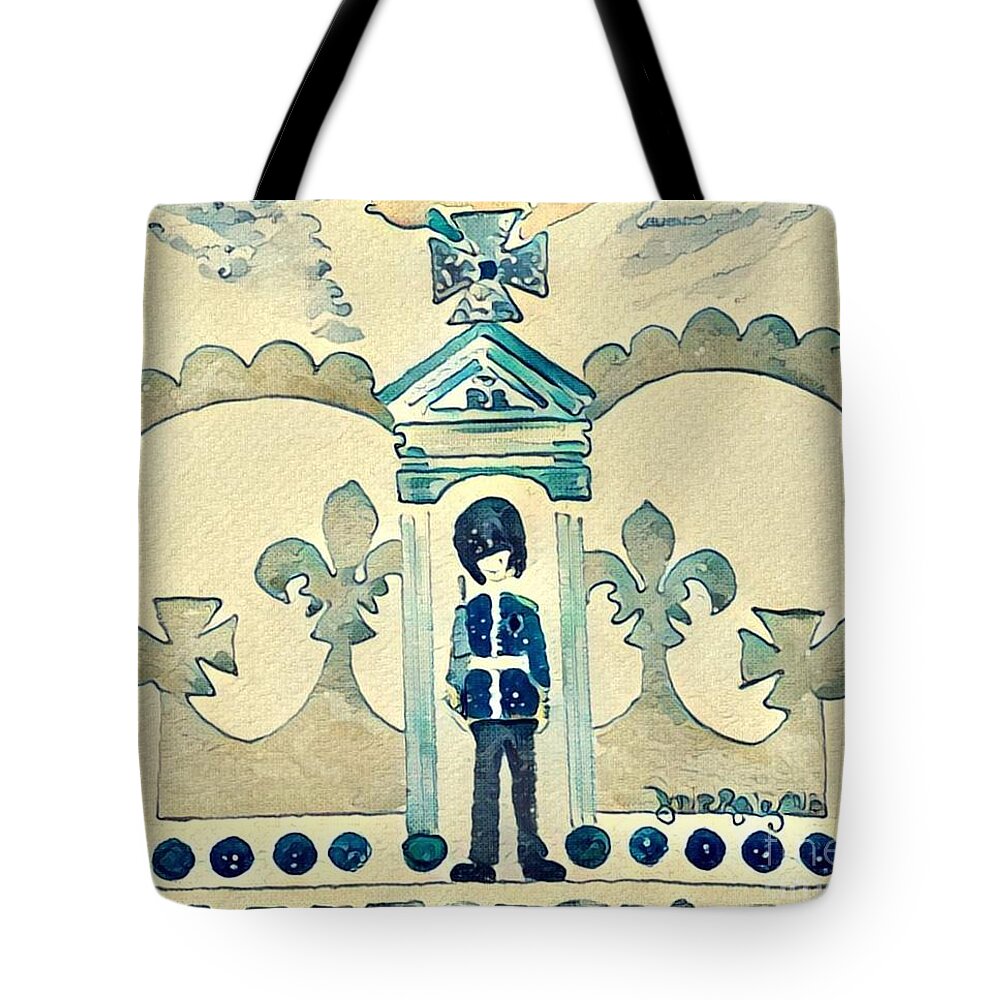Great Britain Tote Bag featuring the painting Unity - 6th in the Series by Denise Railey