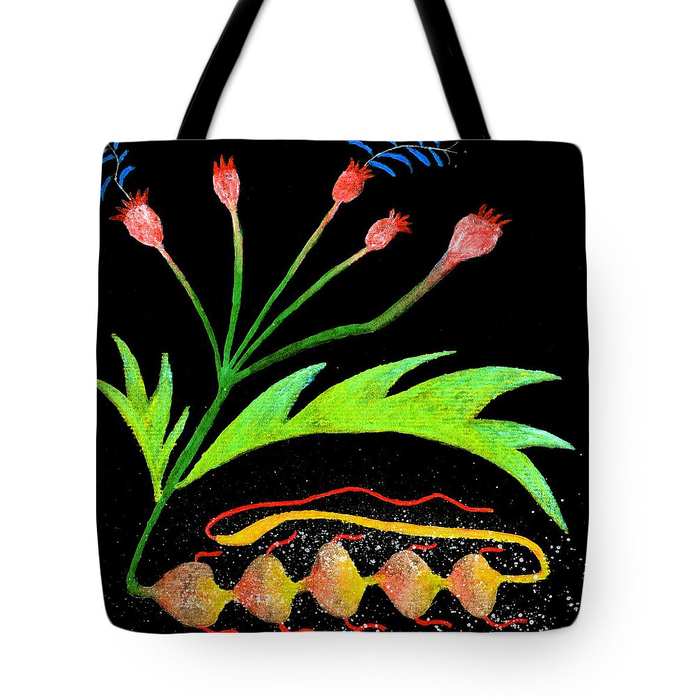 Plants Tote Bag featuring the painting Unreal by R Kyllo