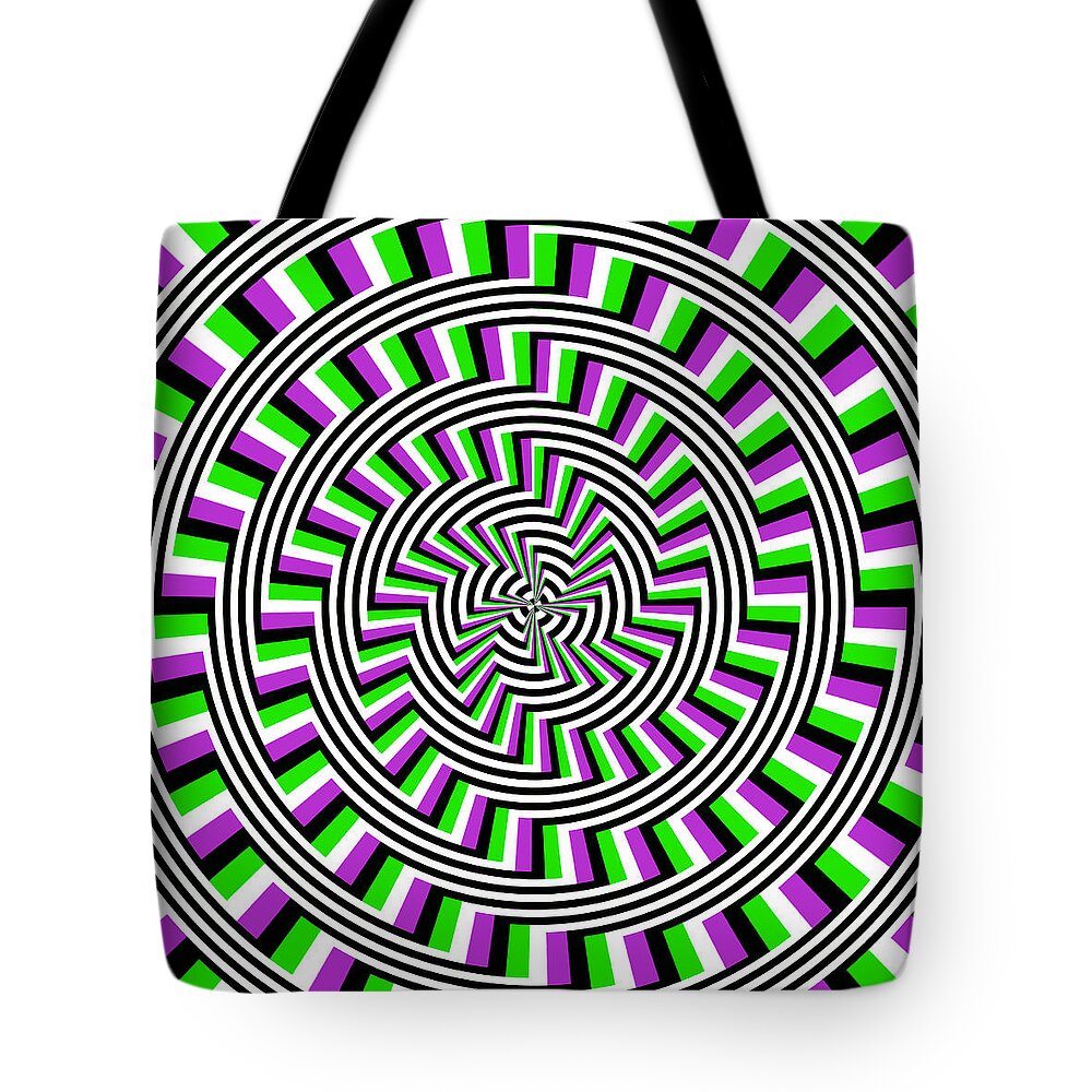 Self-moving Tote Bag featuring the digital art Self-moving Unspiral by Gianni Sarcone