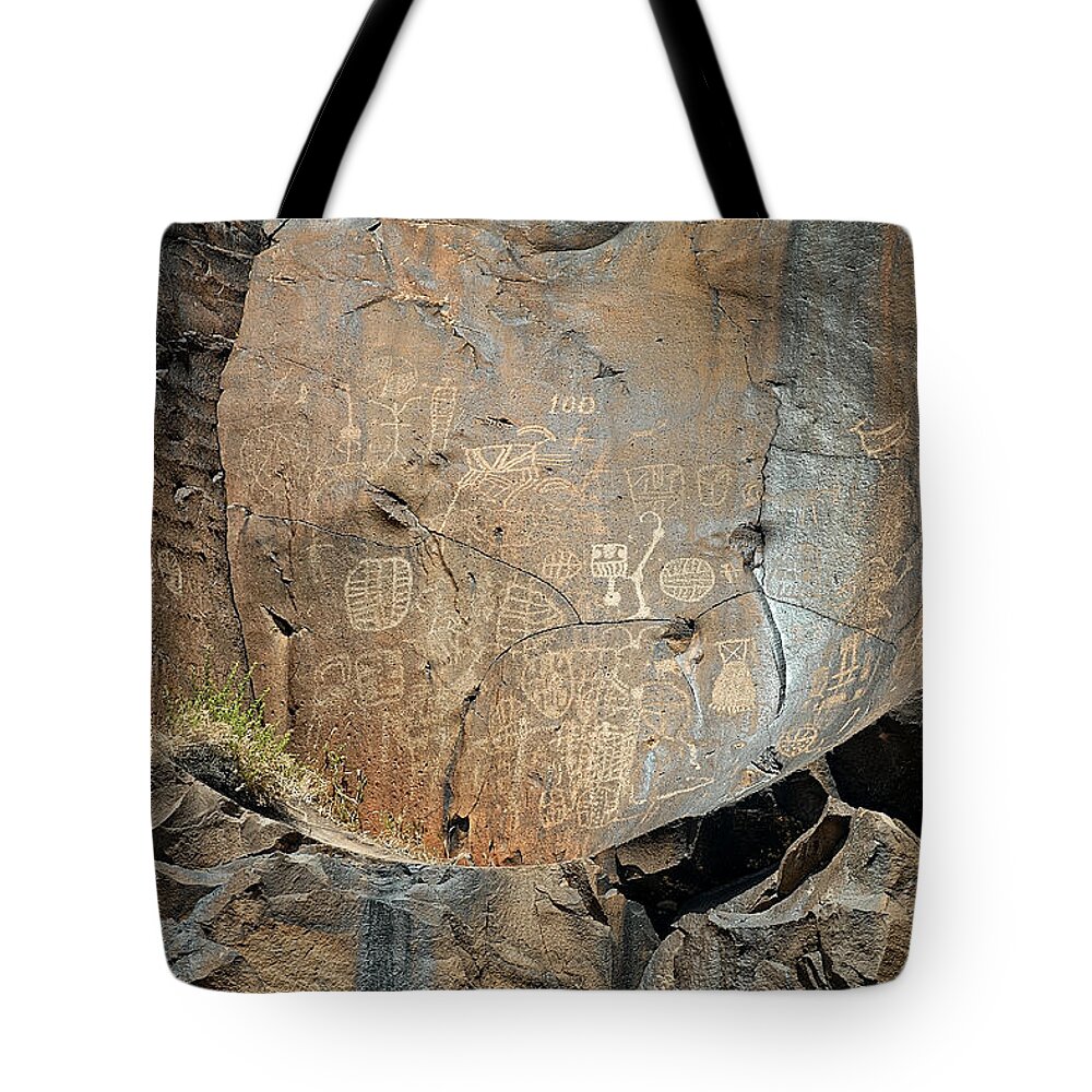 Petroglyph Tote Bag featuring the photograph Untitled 88 by John Bennett
