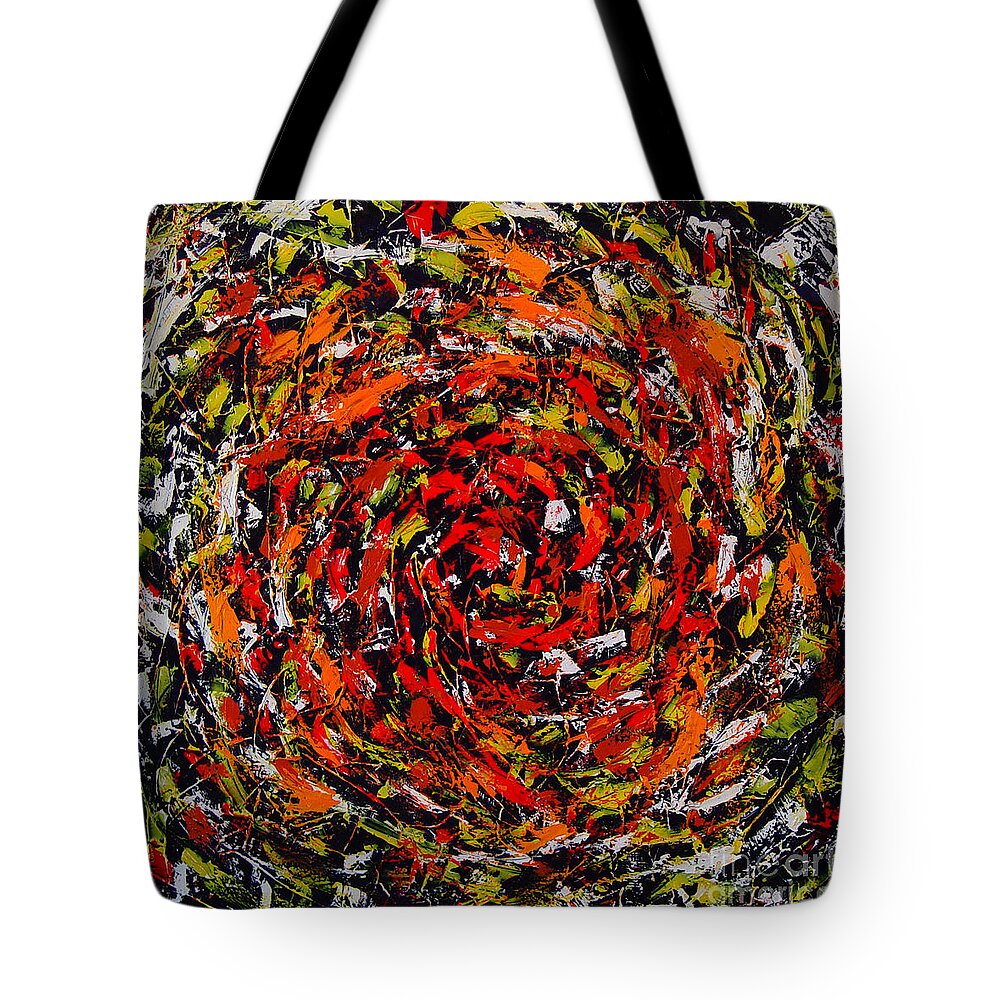 Blue Tote Bag featuring the painting Transitional Primary by Dean Triolo