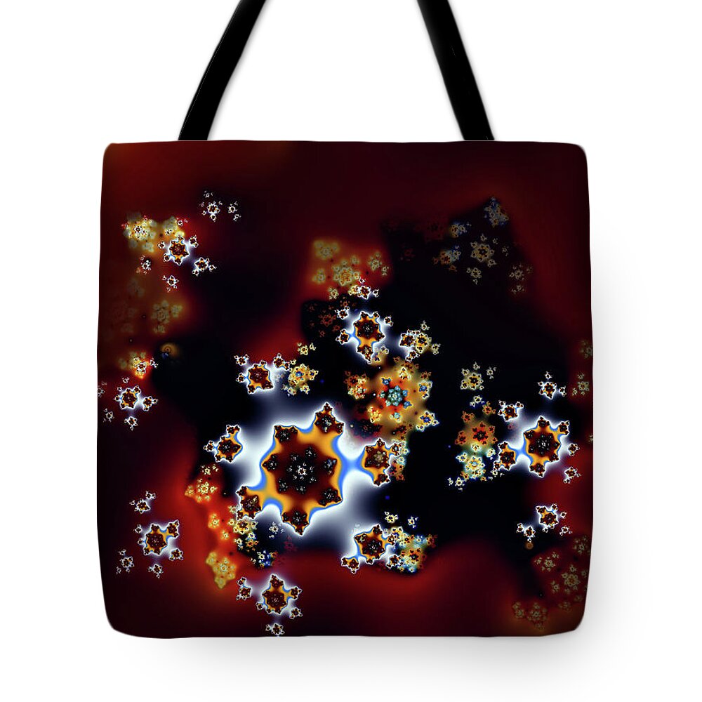Fractal Tote Bag featuring the digital art Untitled for now by Debra Martelli