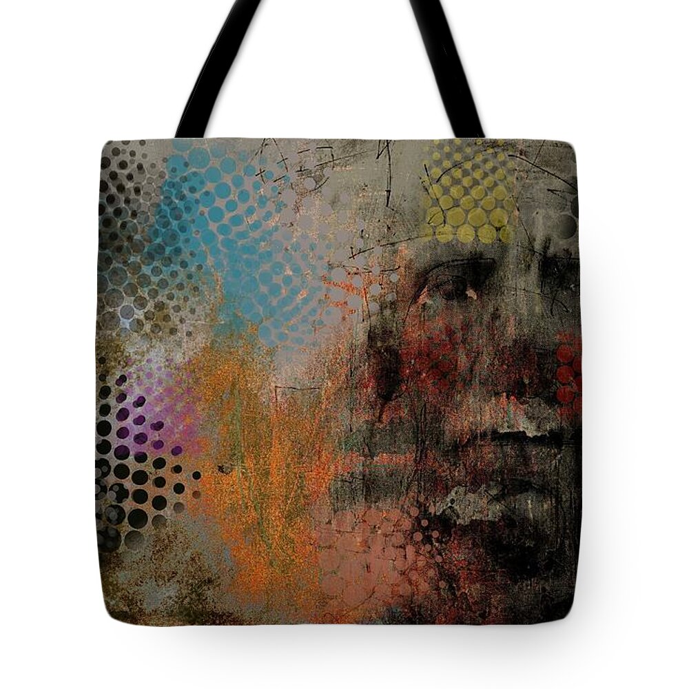 Portrait Tote Bag featuring the painting Untitled June 6 2015 by Jim Vance