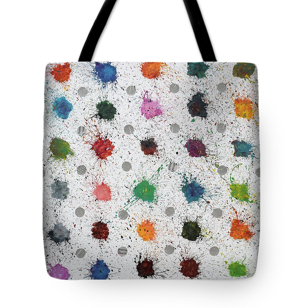 Splash Tote Bag featuring the painting Untitled No 4 by Sumit Mehndiratta