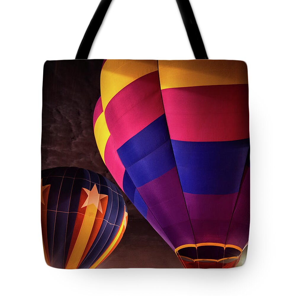 Hot Air Balloon Tote Bag featuring the photograph Up Up And Away by Saija Lehtonen