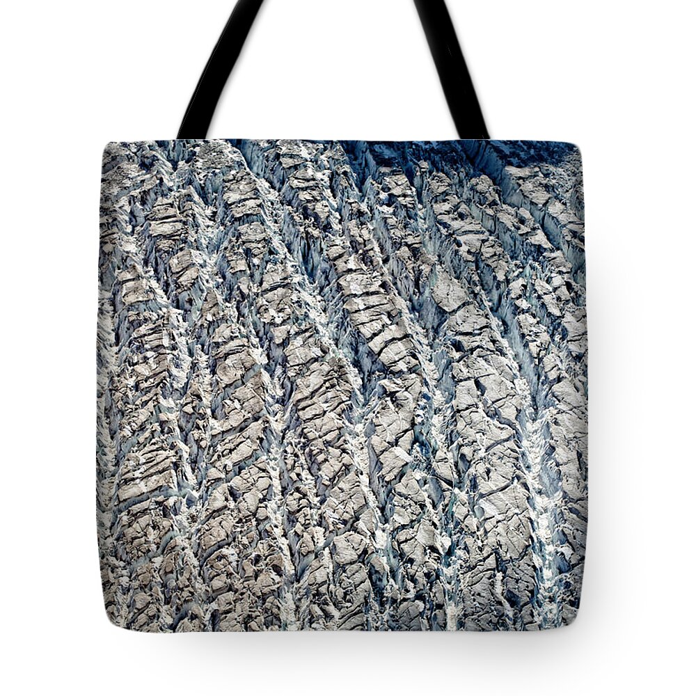 Alaska Tote Bag featuring the photograph Upclose and Personal of a Glacier by Waterdancer 