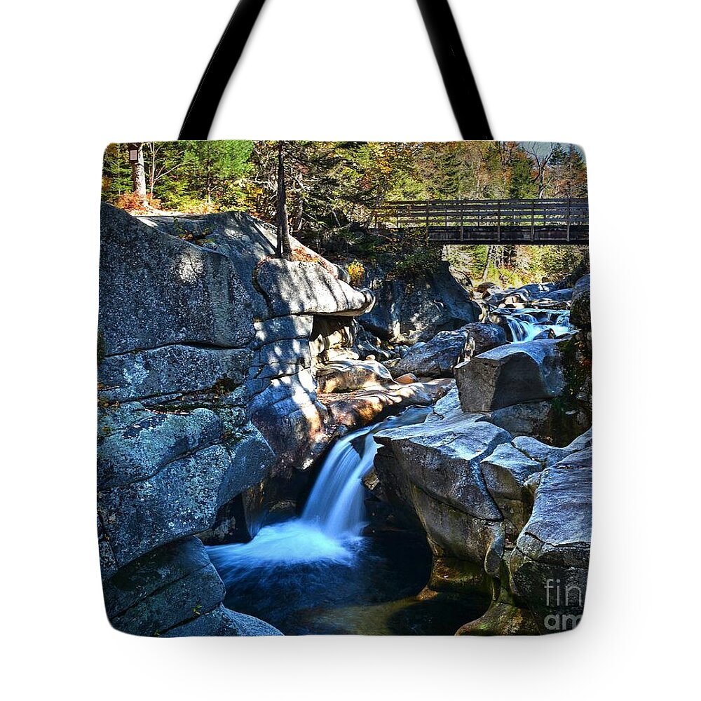 Water Falls Tote Bag featuring the photograph Upper Ammonoosuc River by Steve Brown
