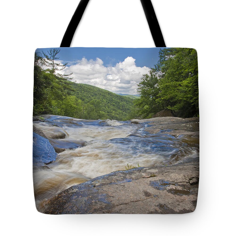 Upper Creek Waterfalls Tote Bag featuring the photograph Upper Creek Waterfalls by Ken Barrett